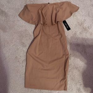 Strapless body con dress